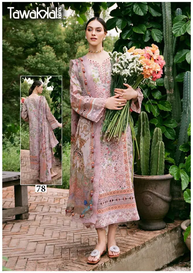 Mehroz Vol 8 By Tawakal Cotton Printed Pakistani Dress Material Wholesale Price In Surat
